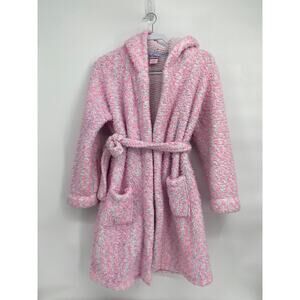 More than Magic Kids Pink Robe with Pockets Hood Tie Waist XL 14/16